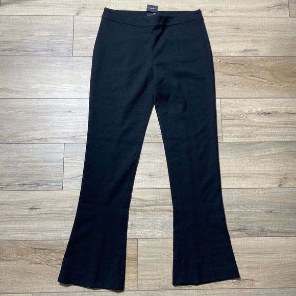 Club Monaco Womens Slim Fit Kick Flare‎ Leg Pants Size 10 Black - Picture 1 of 12